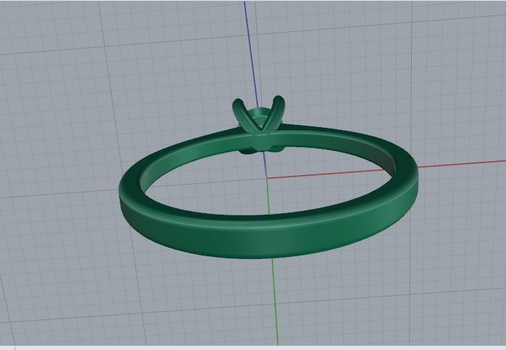 Solitaire ring Model 5964 3D print model_4