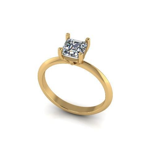 Solitaire ring Model 5954 3D print model_1