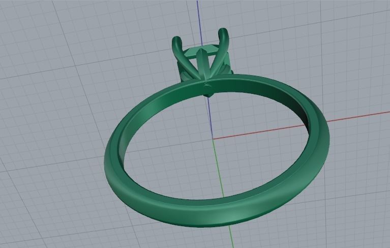 Solitaire ring Model 5954 3D print model_4