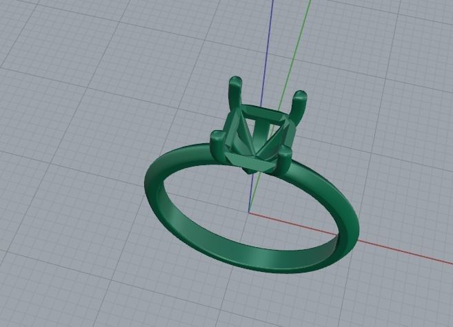 Solitaire ring Model 5954 3D print model_2