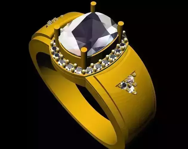 Gents Cluster Ring 3dm file