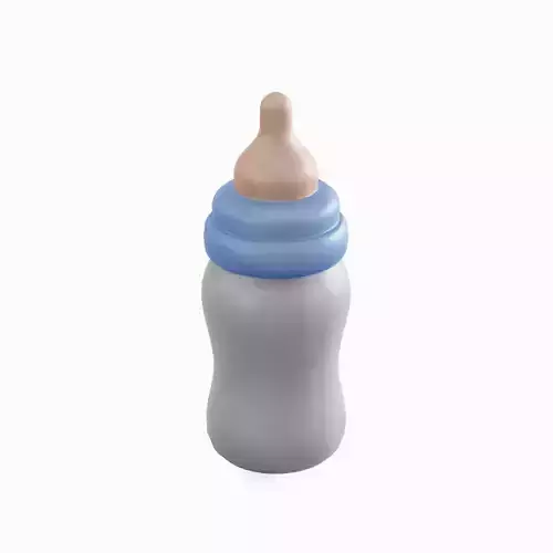 Cartoon Baby Milk Bottle 01 Low-poly 3D model