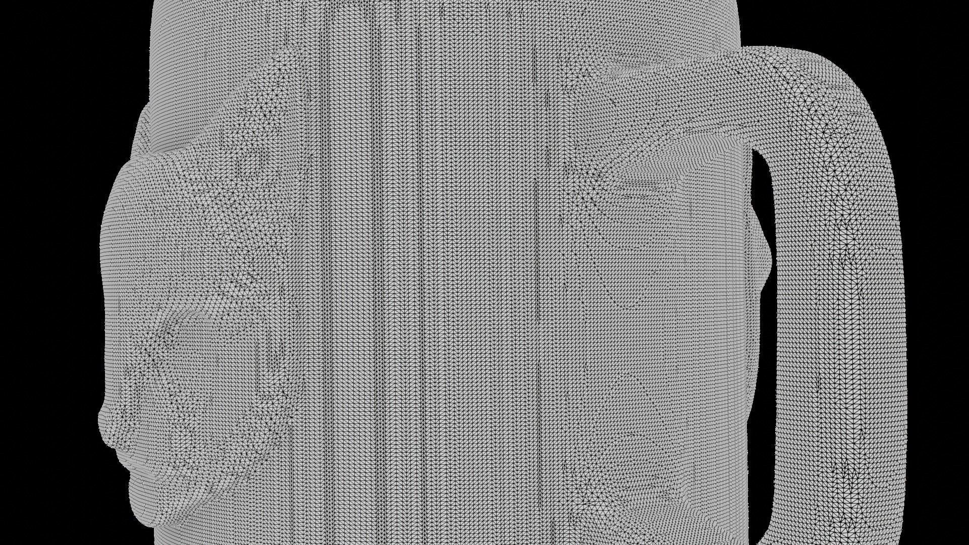 Cat Face Relief Mug 3D Model Cup 3D print model_7