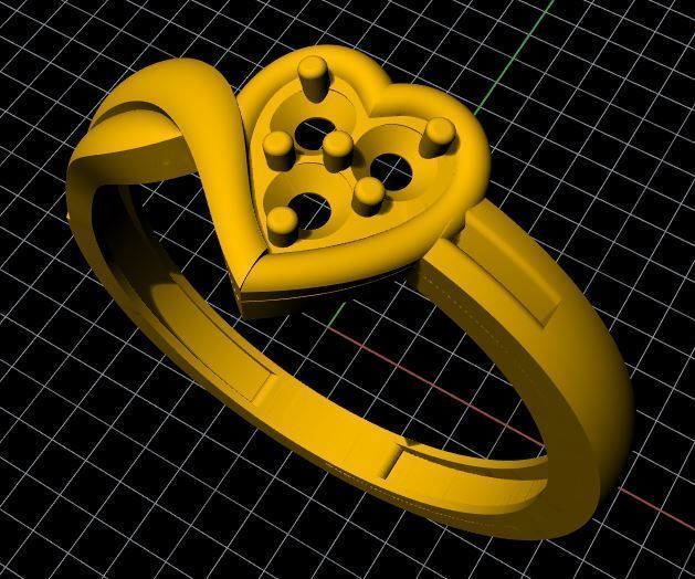 Heart Ring 3dm file 3D print model_3
