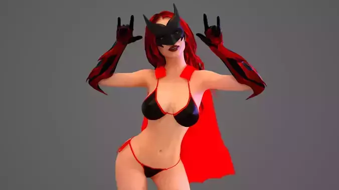 Batwoman In A Bikini 3D model