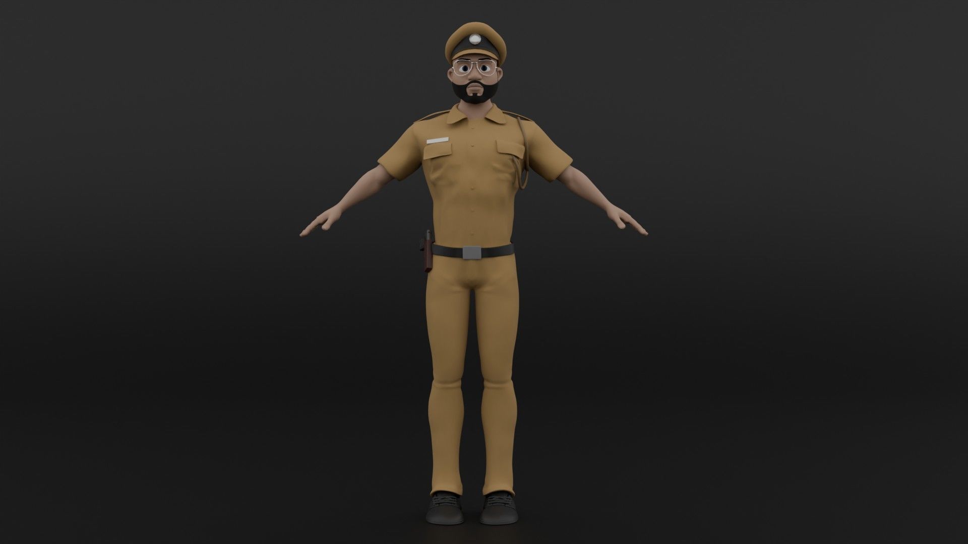 New Indian police man model 3D model_1