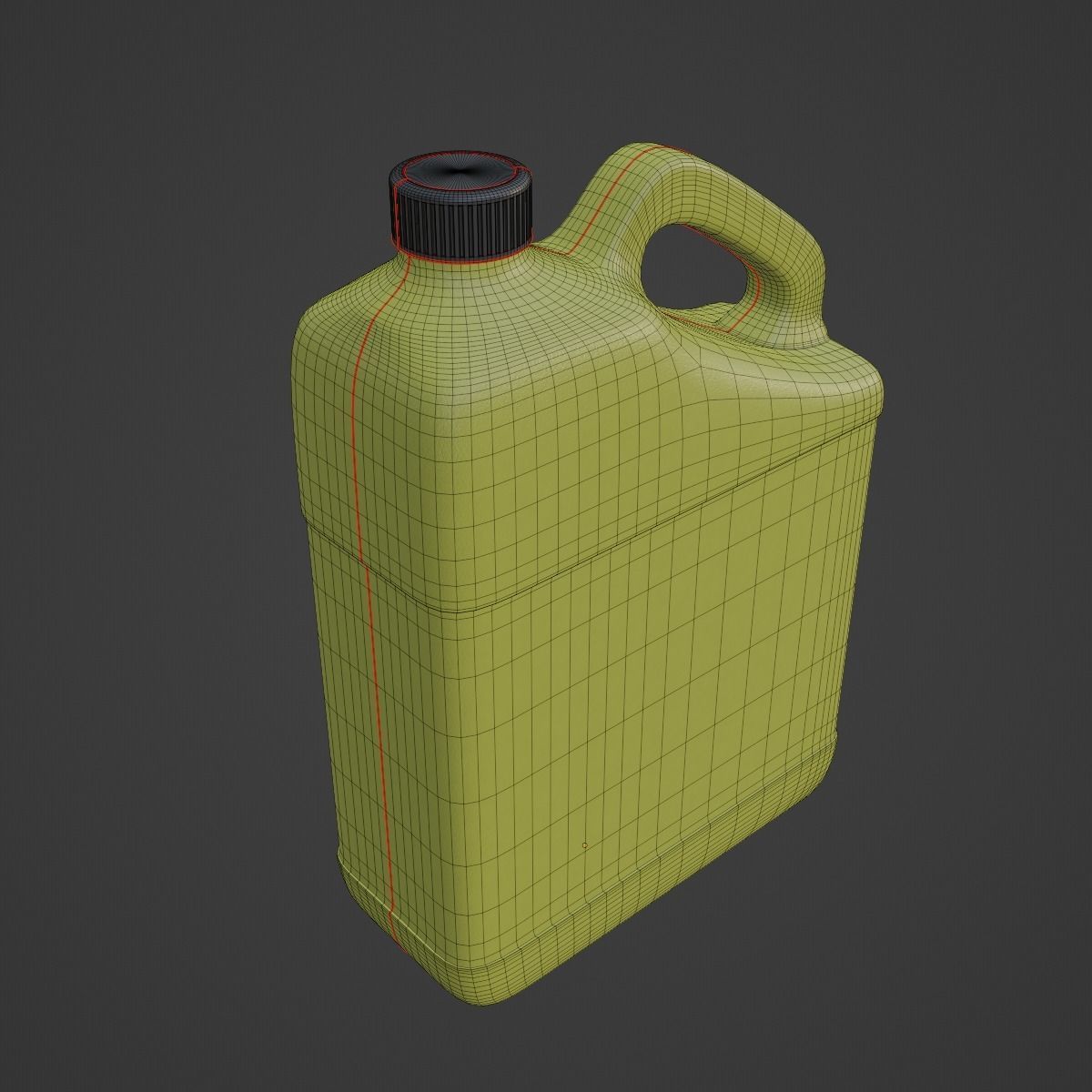 Grainy Plastic Canister 03 3D model_8