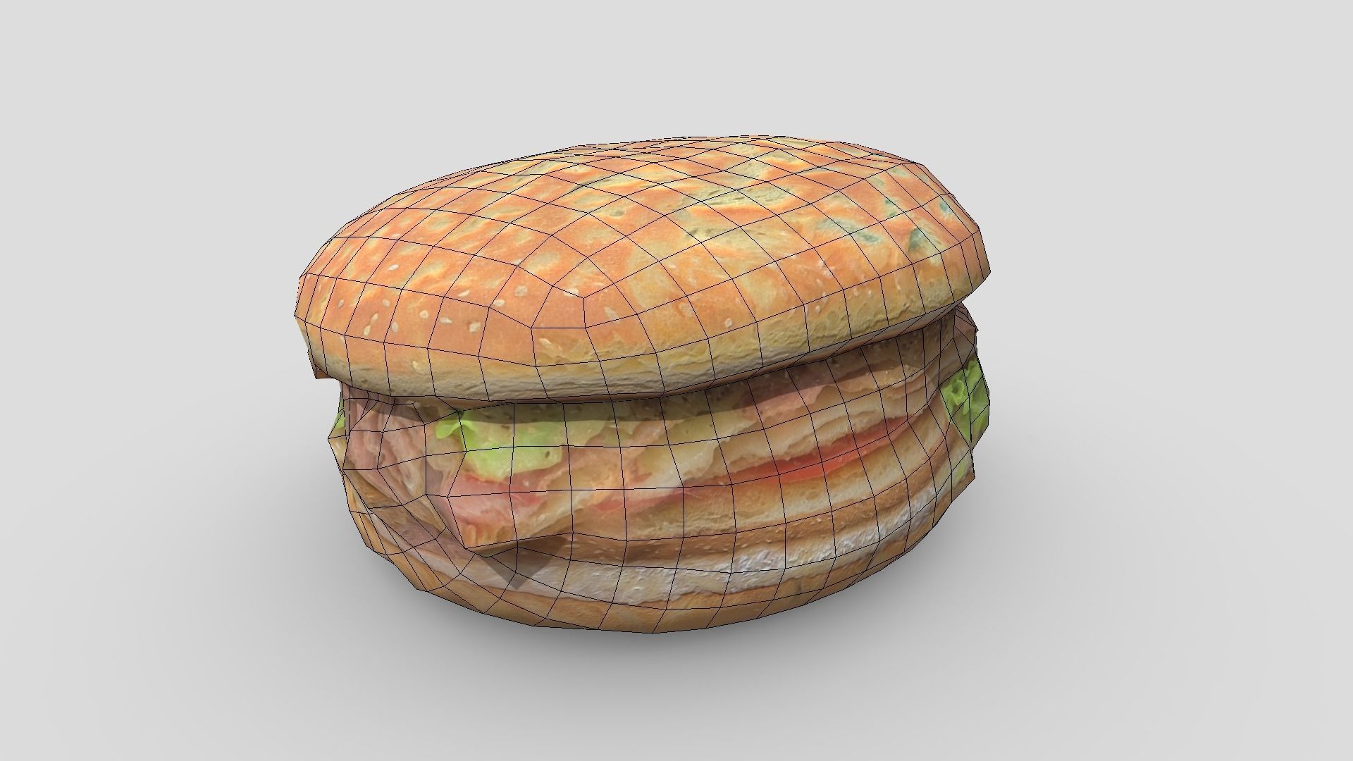 Sandwich Low-poly 3D model_8