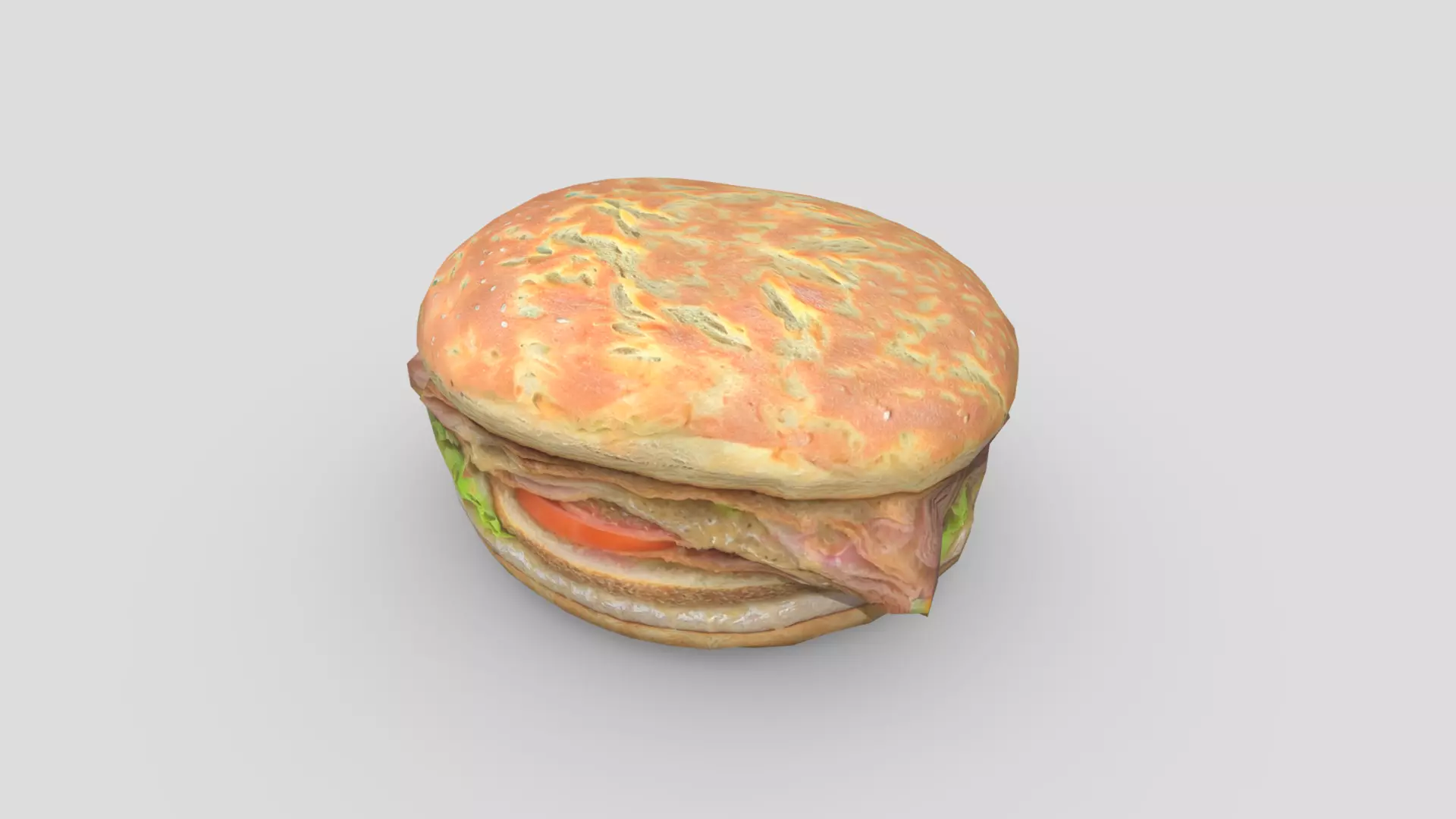 Sandwich Low-poly 3D model_0