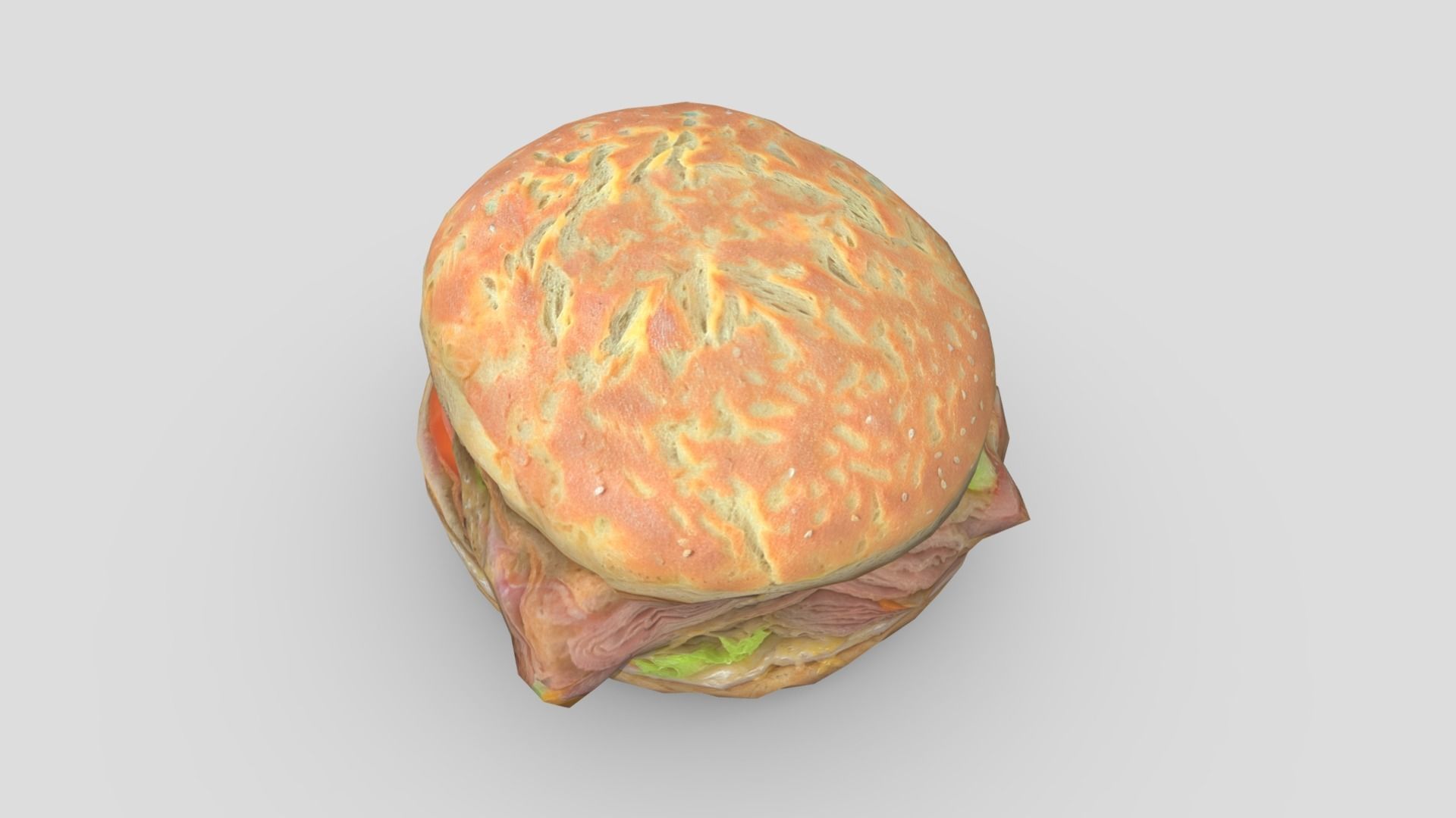 Sandwich Low-poly 3D model_5