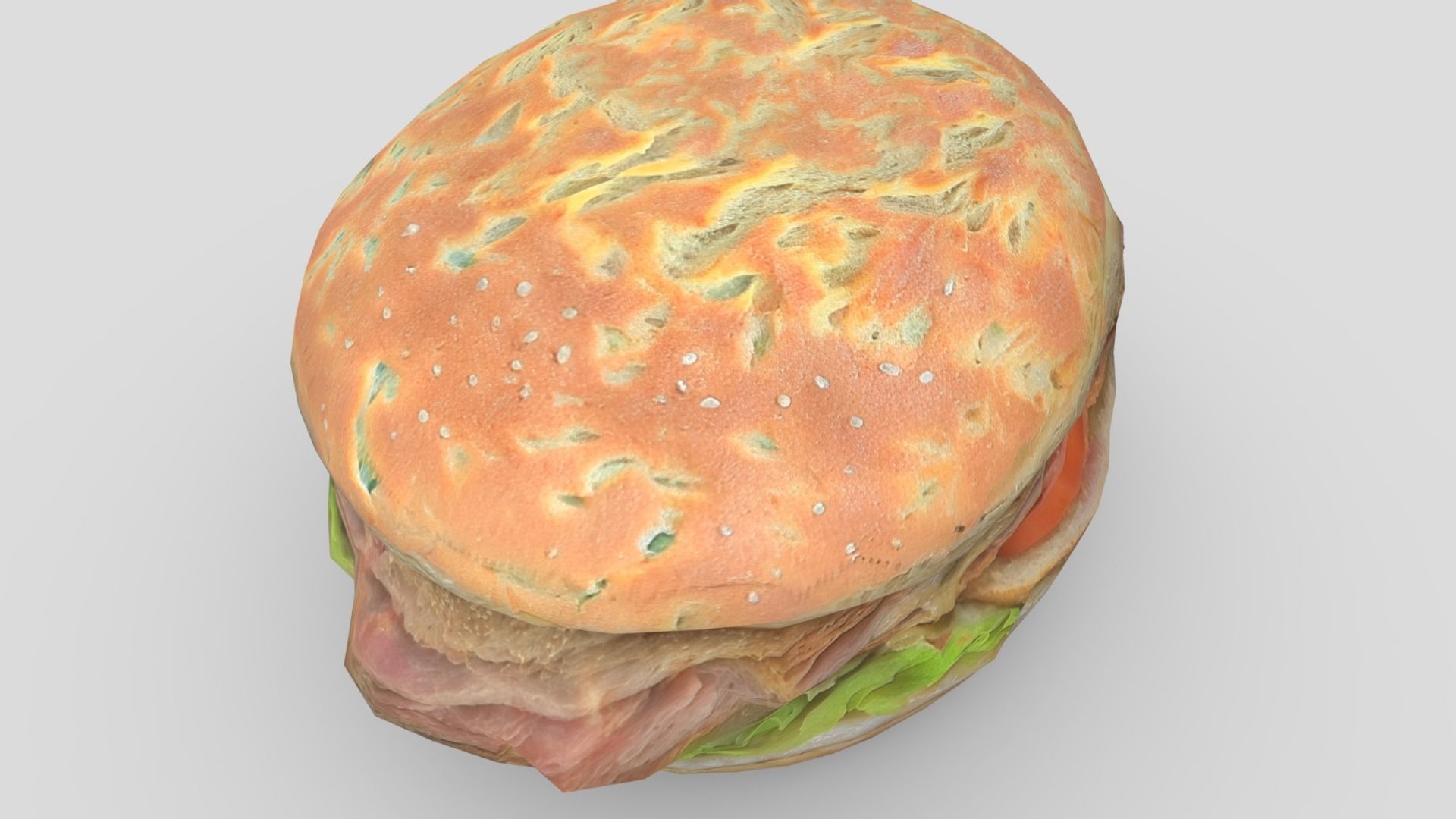 Sandwich Low-poly 3D model_9
