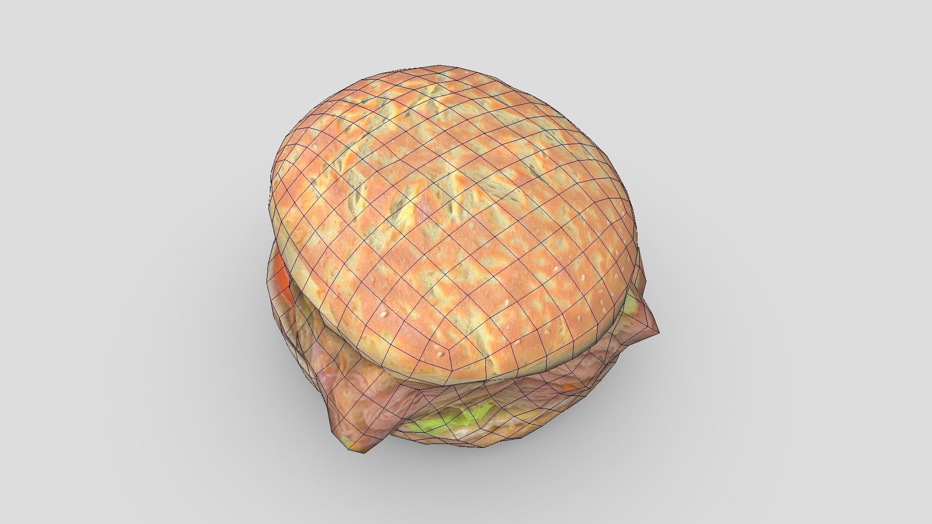 Sandwich Low-poly 3D model_6