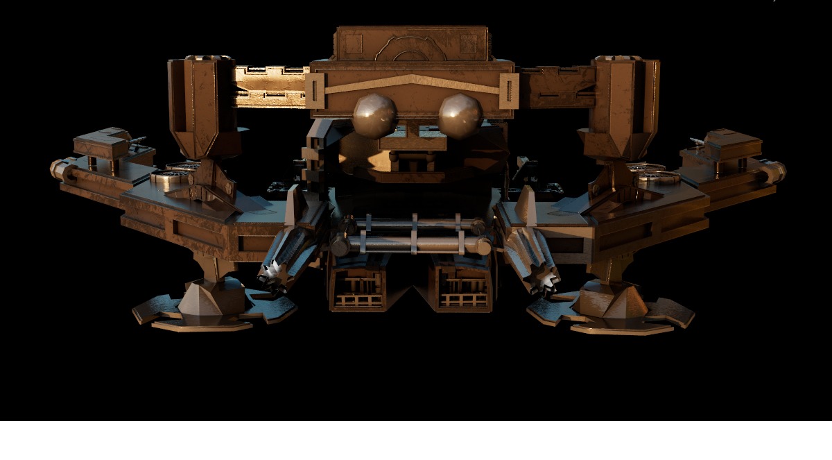 Metal Gear Spaceship Low-poly 3D model_2