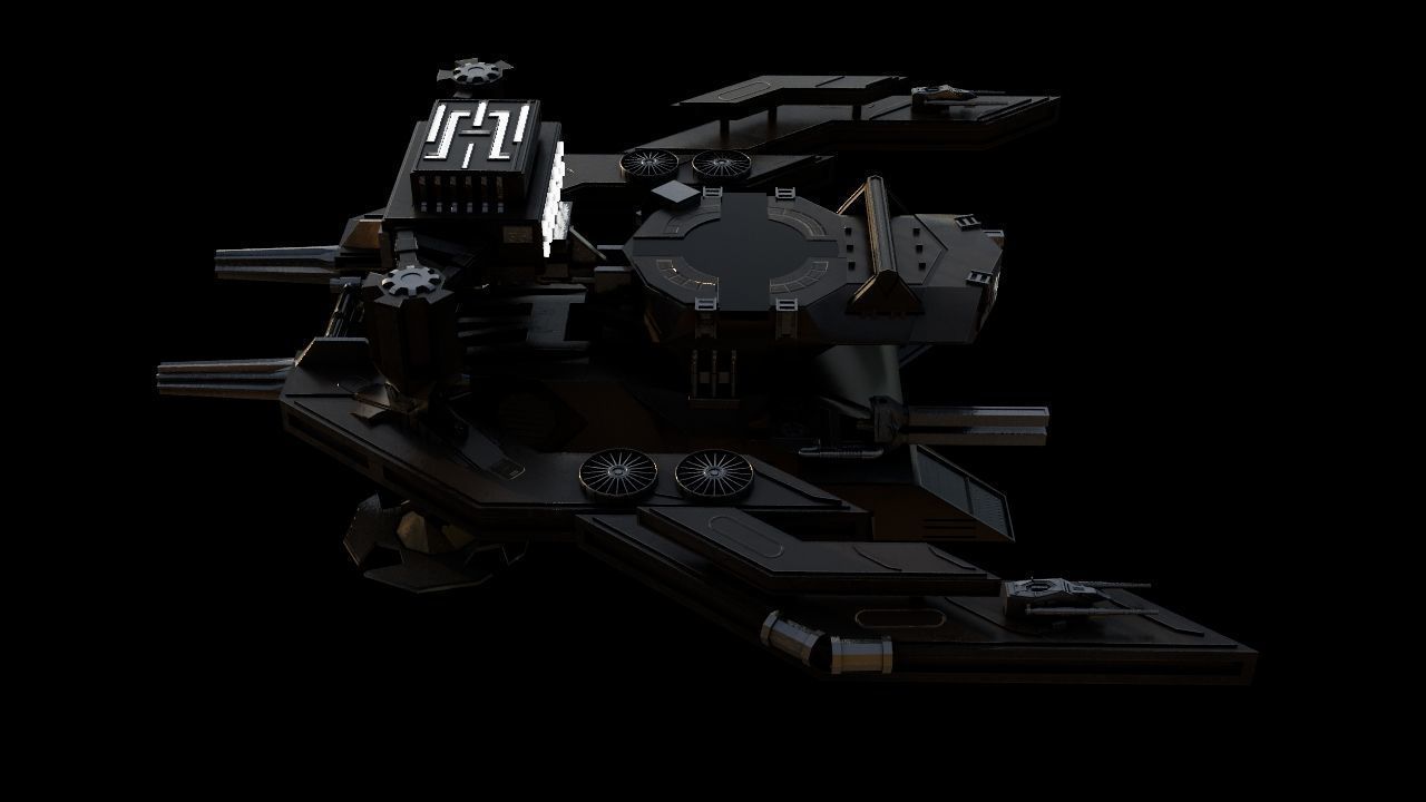 Metal Gear Spaceship Low-poly 3D model_4