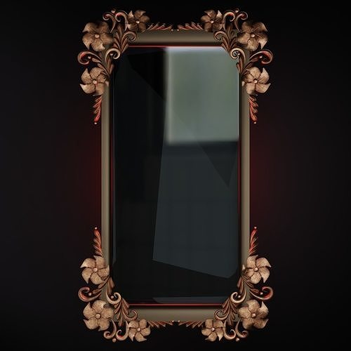 Style Giltwood Classical Mirror 3D model