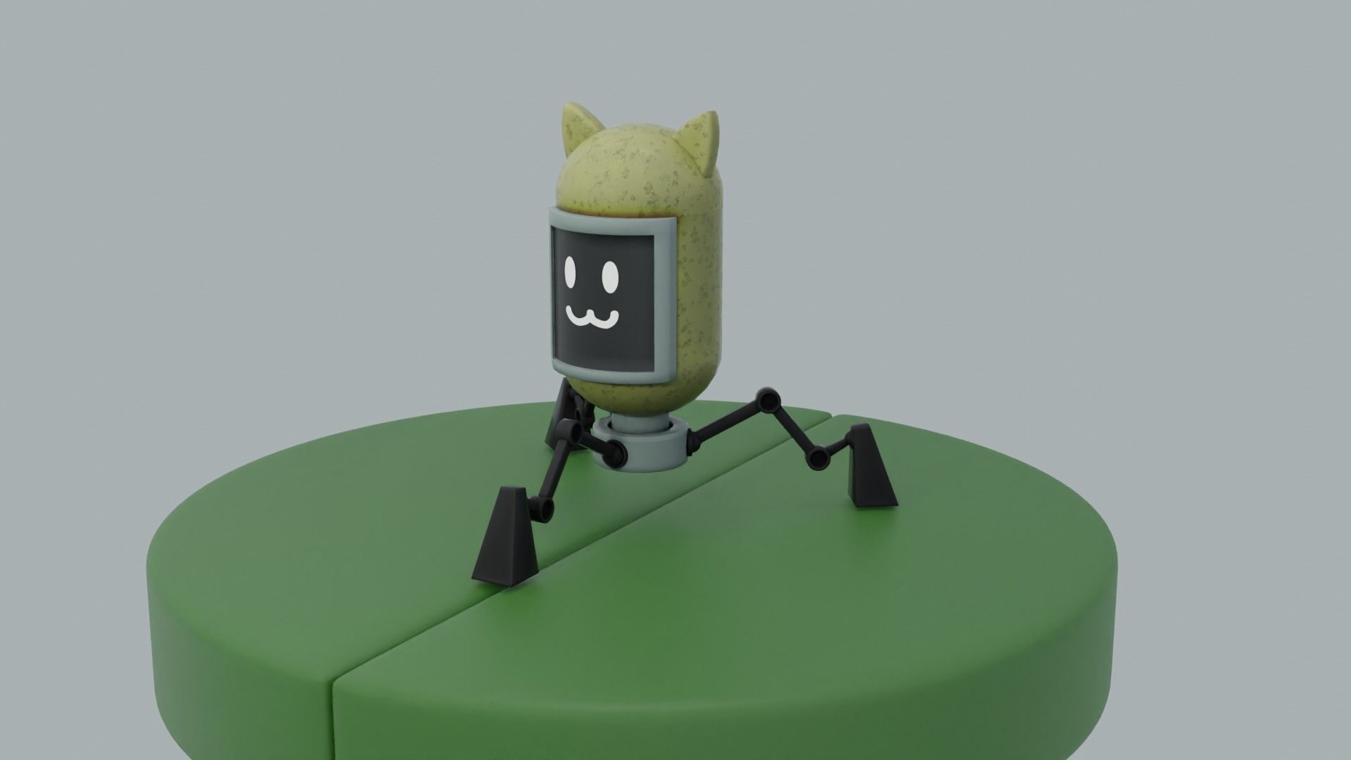 Robo-cat Low-poly 3D model_9