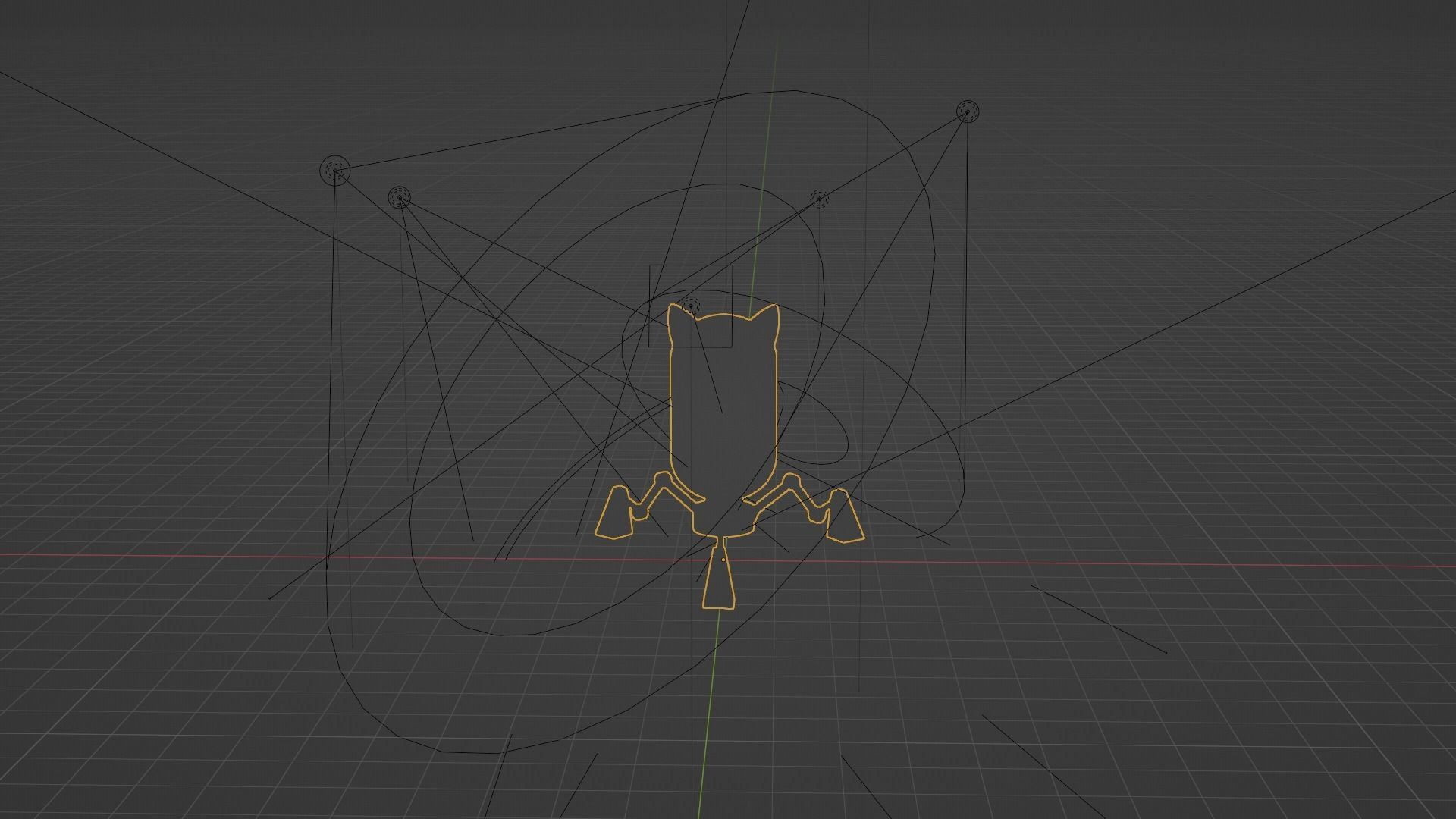 Robo-cat Low-poly 3D model_4