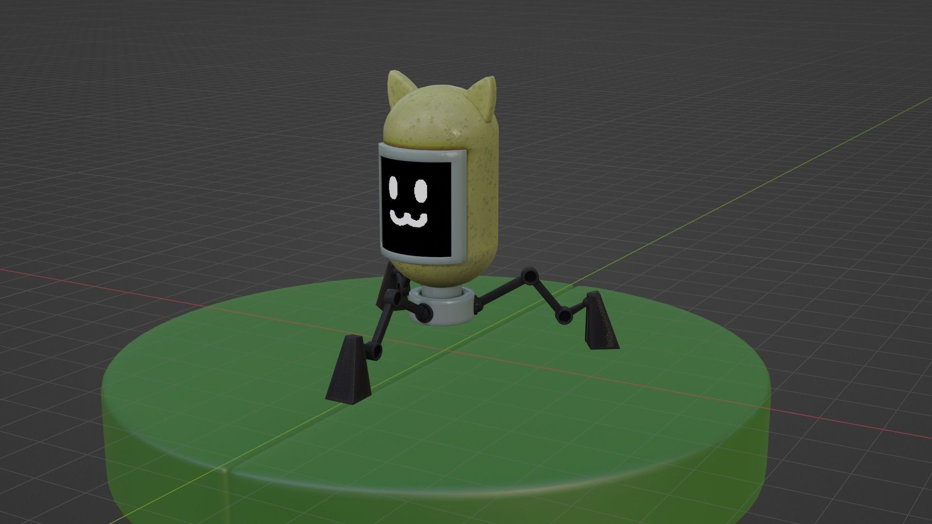 Robo-cat Low-poly 3D model_10