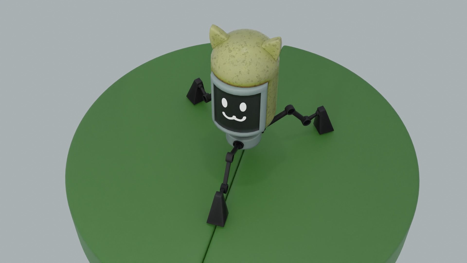 Robo-cat Low-poly 3D model_17