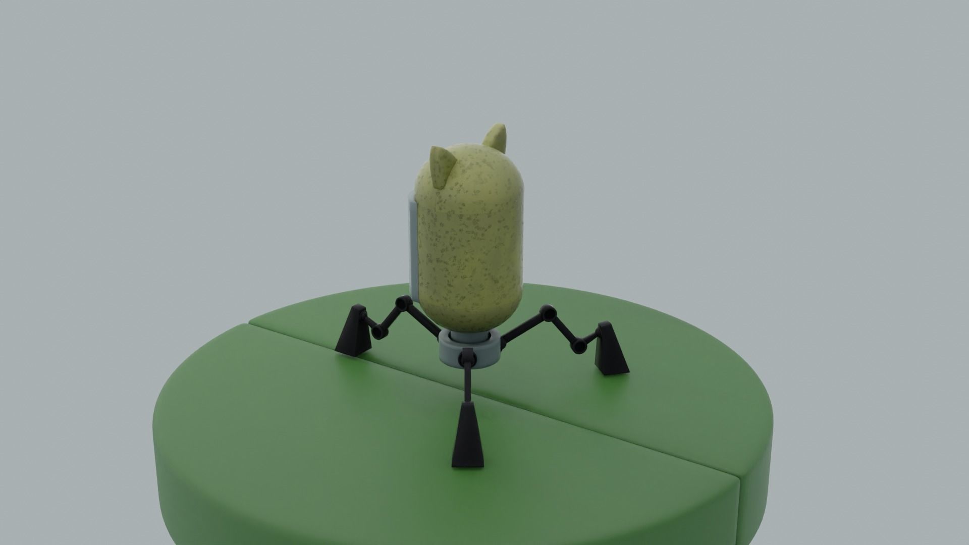 Robo-cat Low-poly 3D model_5