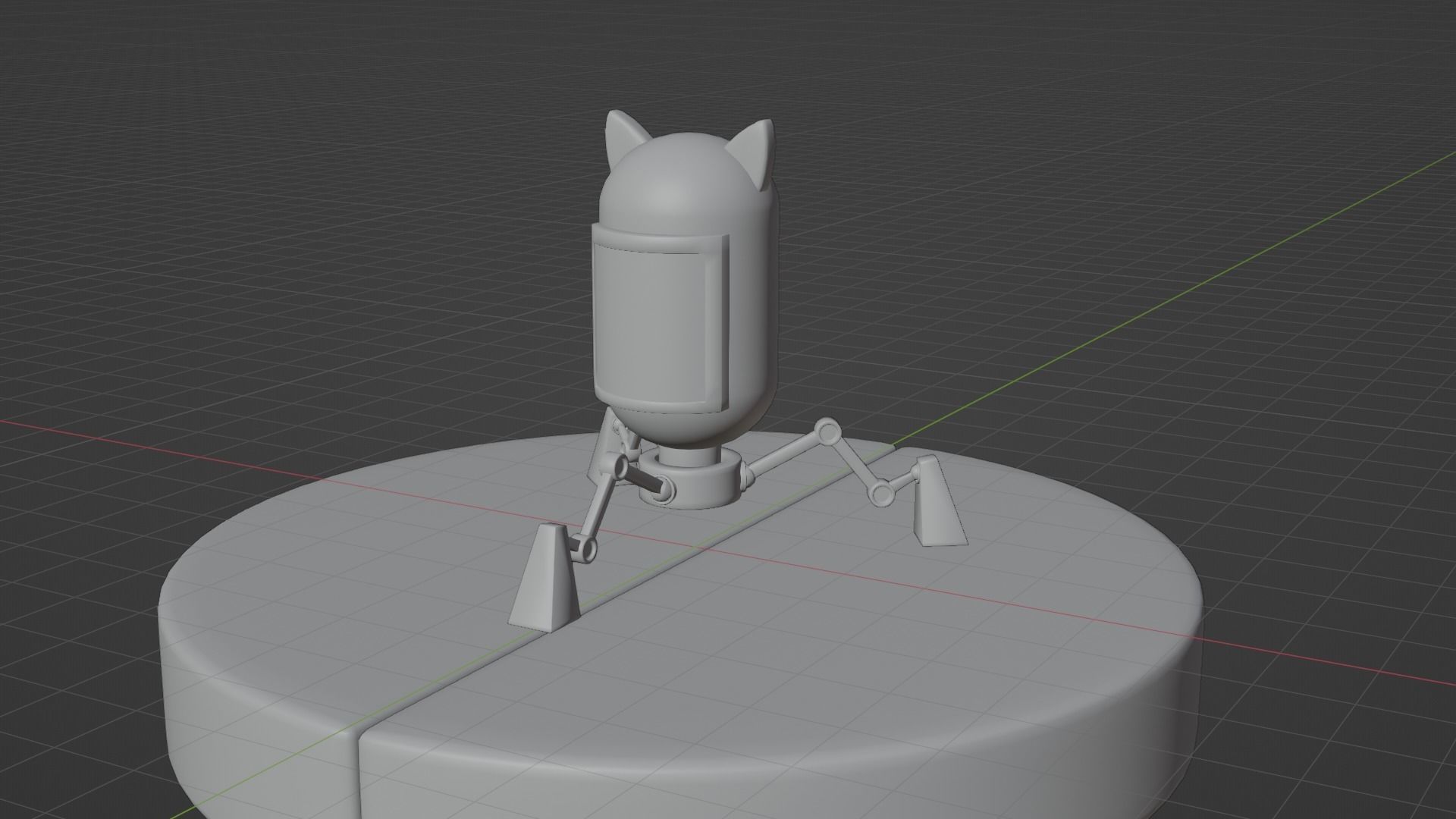 Robo-cat Low-poly 3D model_13