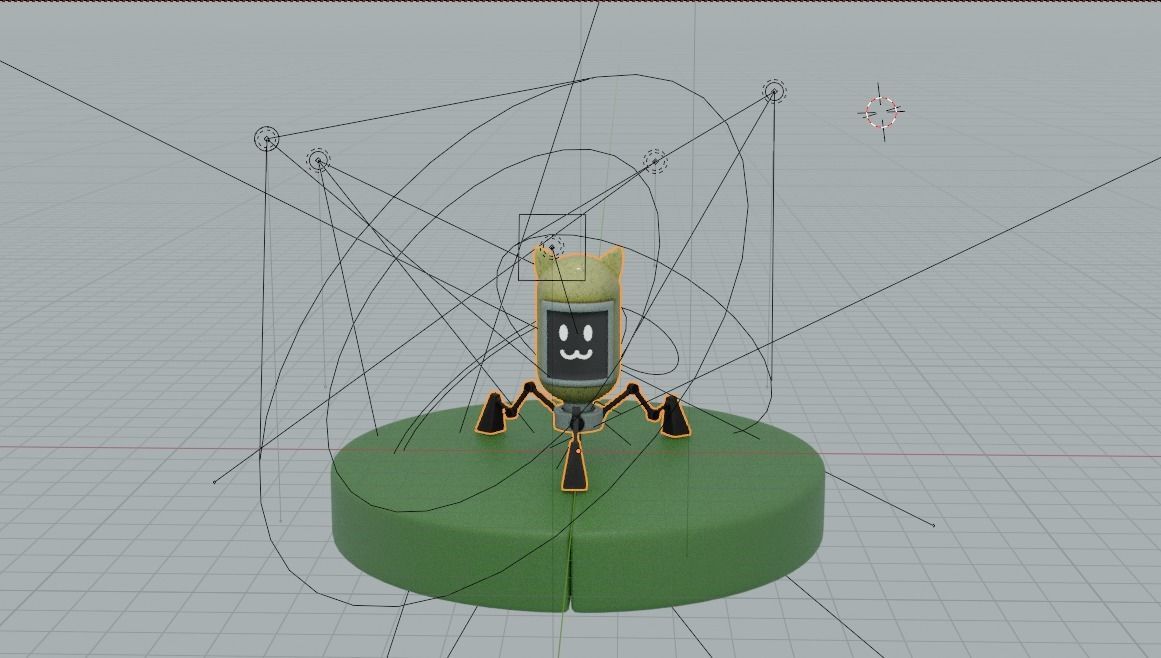 Robo-cat Low-poly 3D model_16