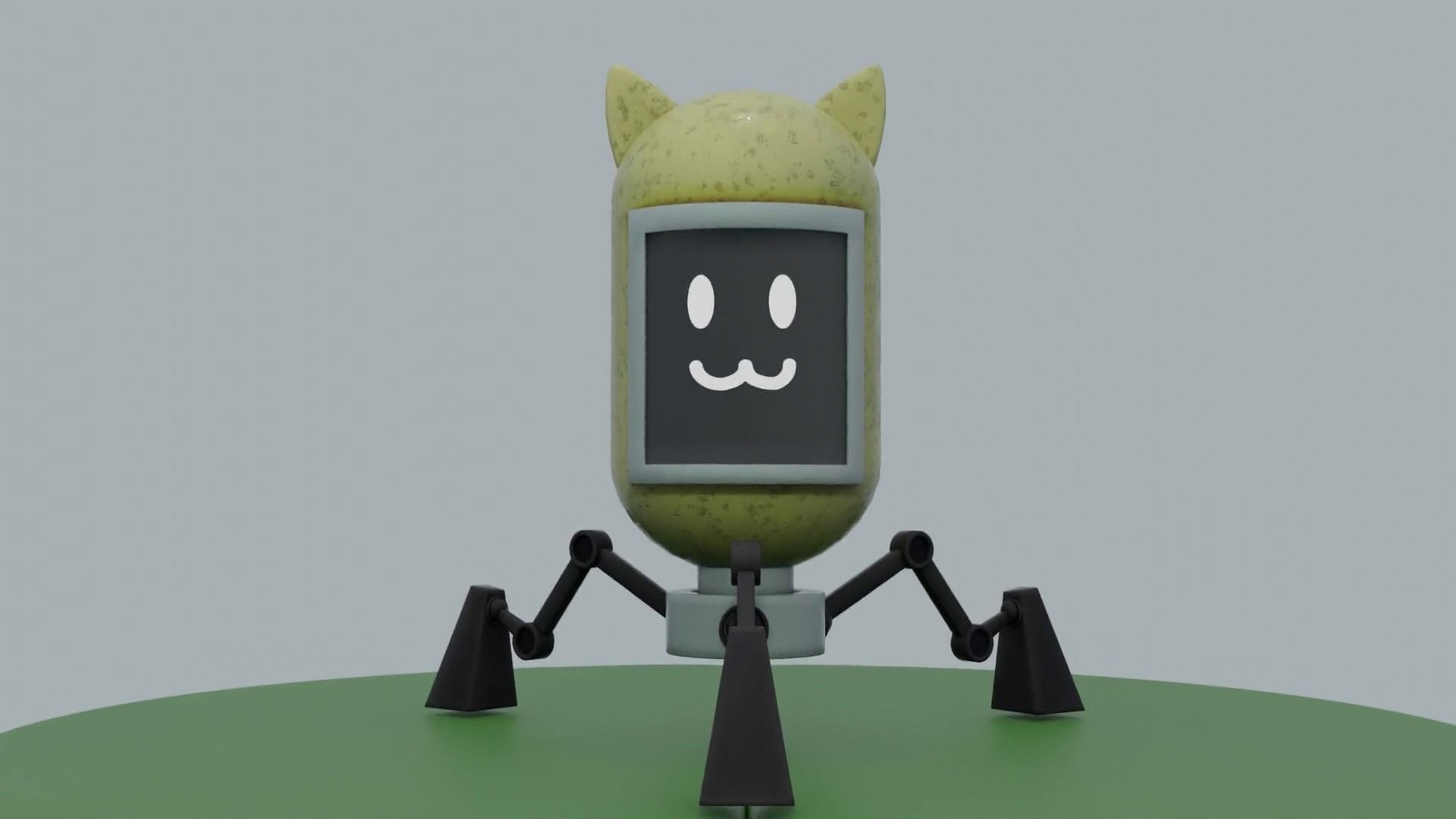 Robo-cat Low-poly 3D model_2