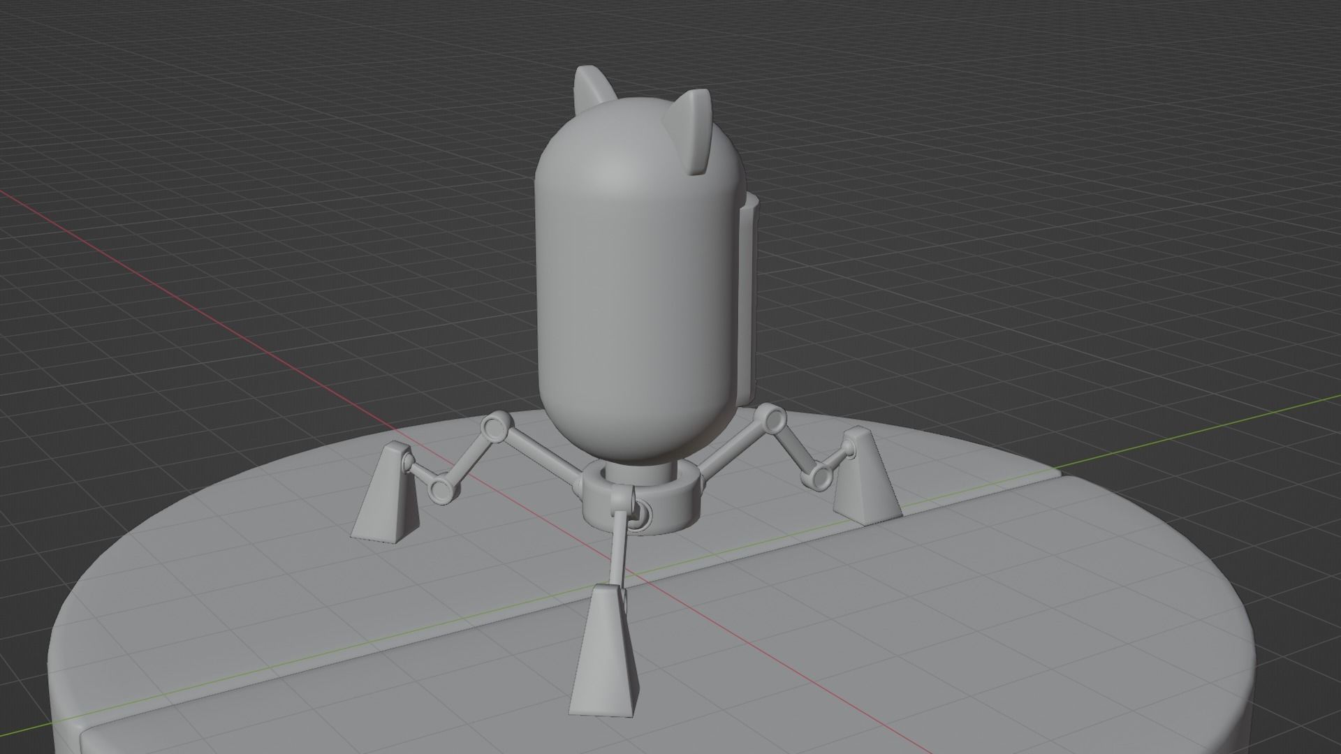 Robo-cat Low-poly 3D model_19