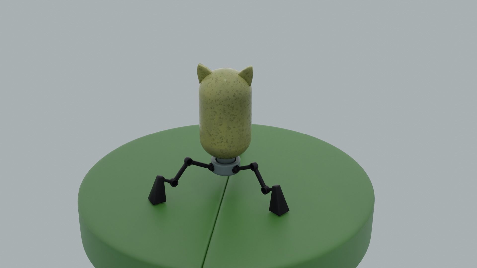 Robo-cat Low-poly 3D model_3