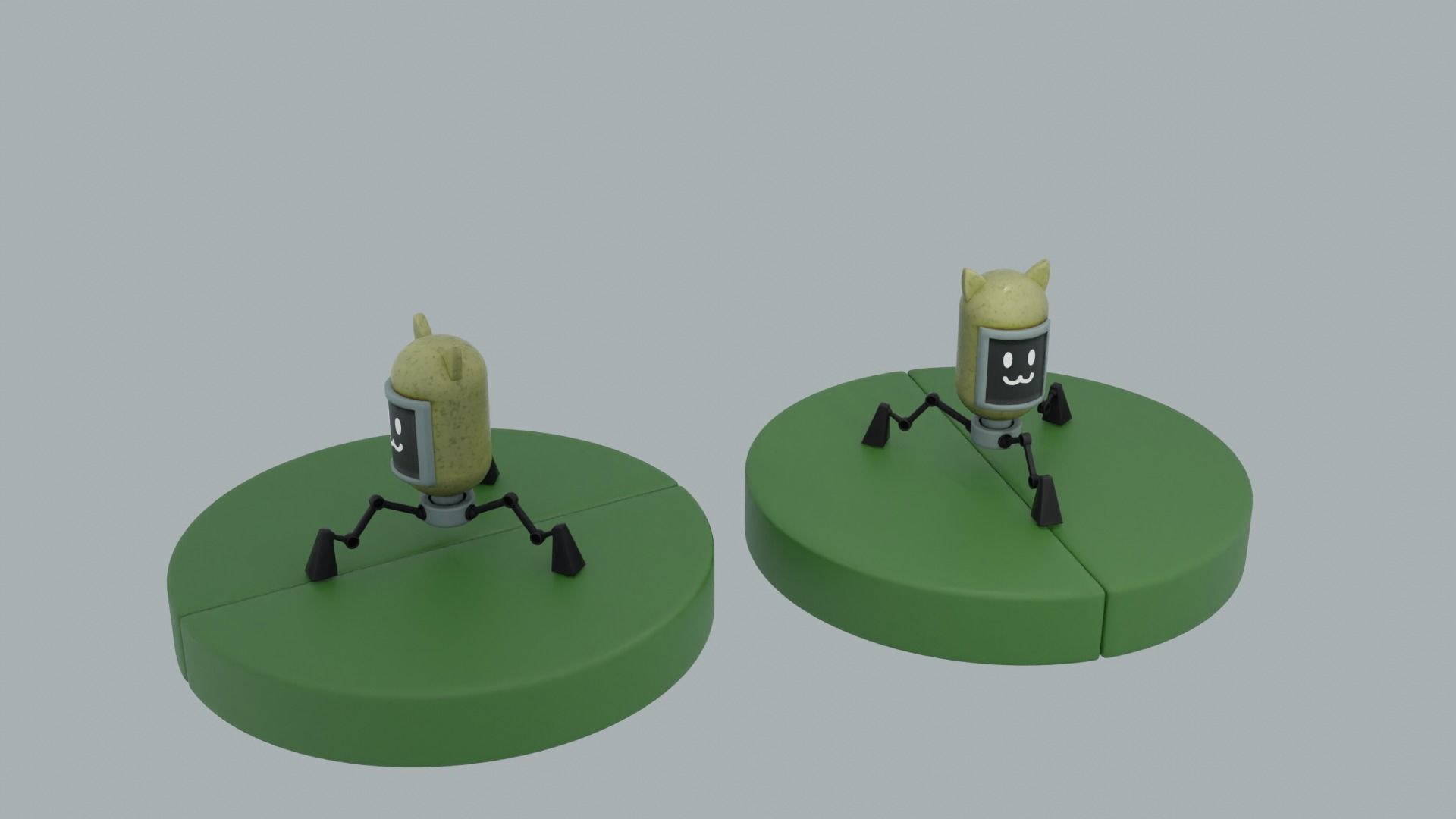 Robo-cat Low-poly 3D model_22