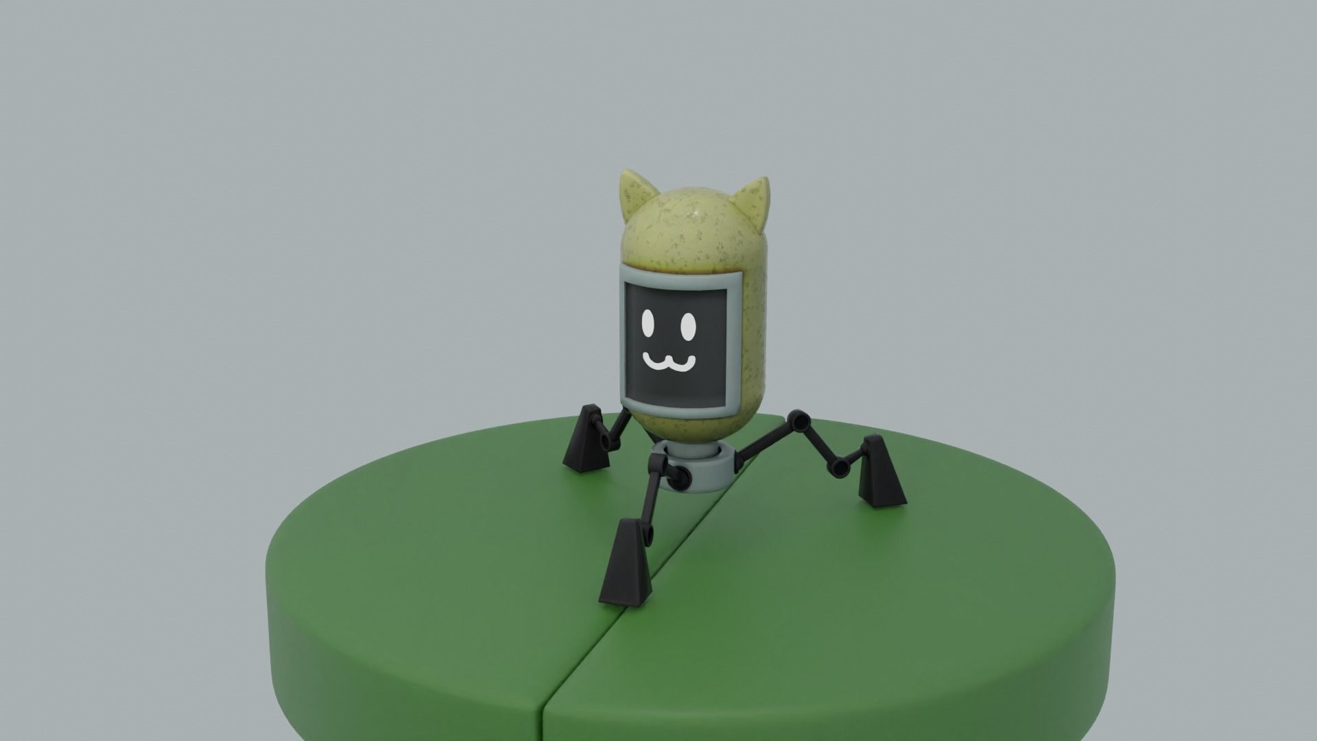 Robo-cat Low-poly 3D model_7