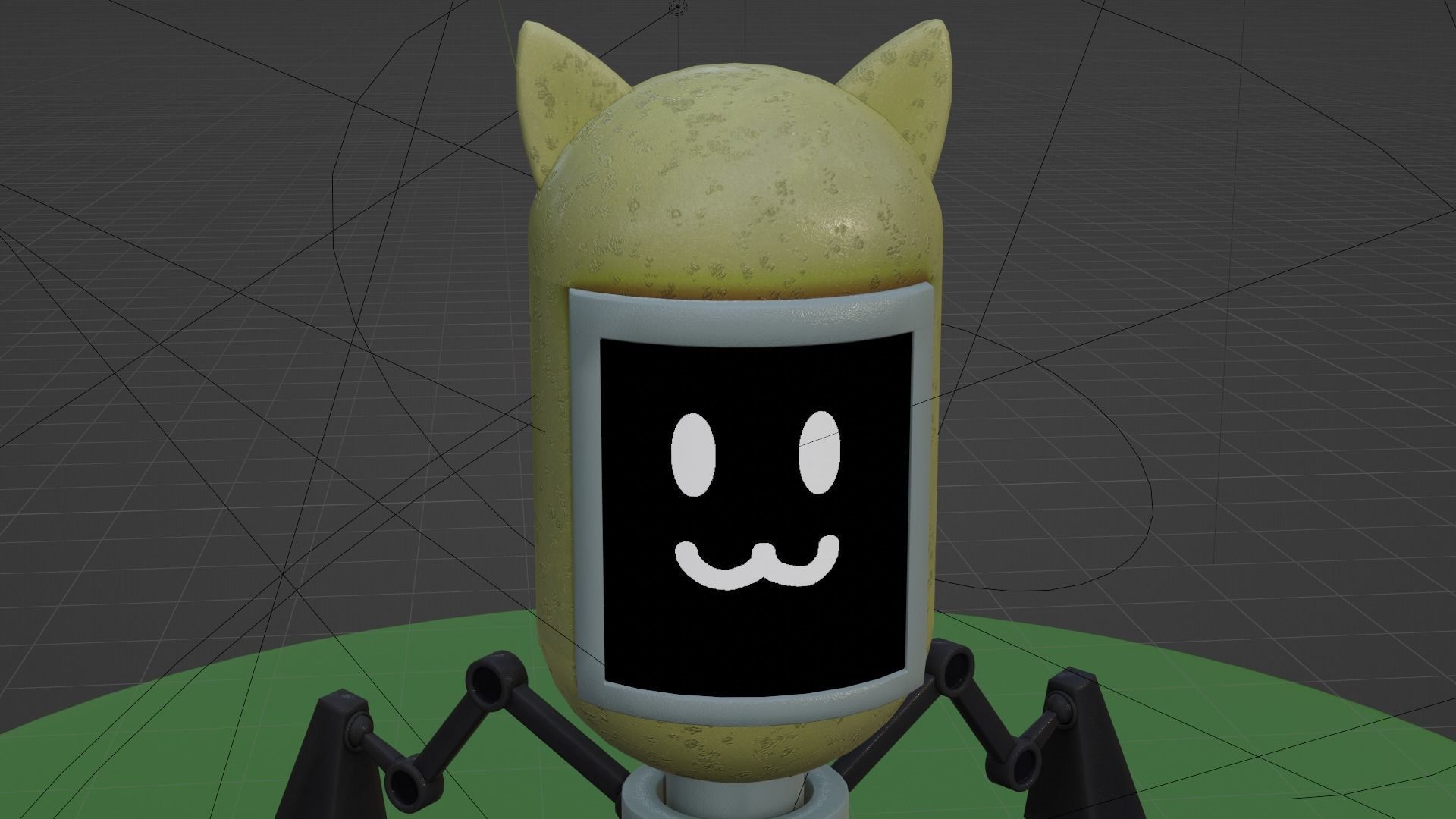 Robo-cat Low-poly 3D model_11
