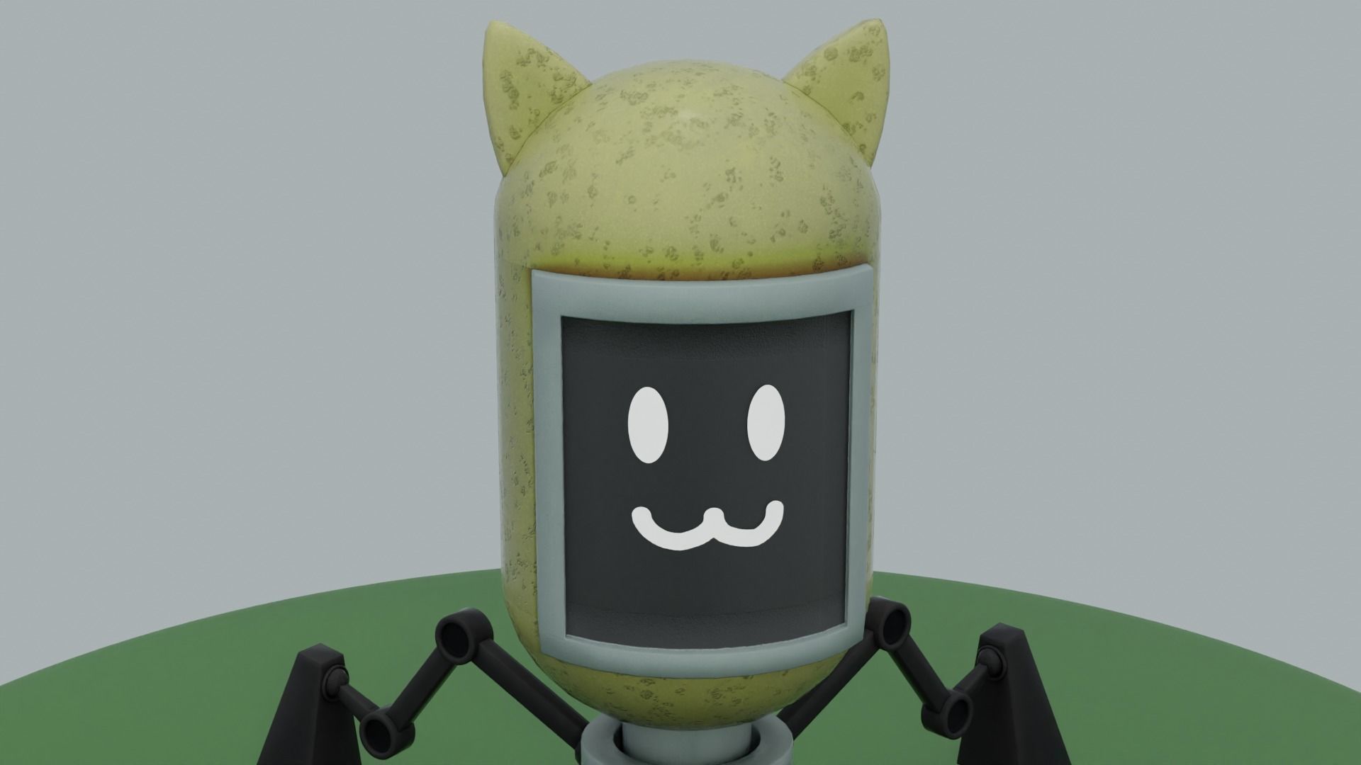 Robo-cat Low-poly 3D model_14