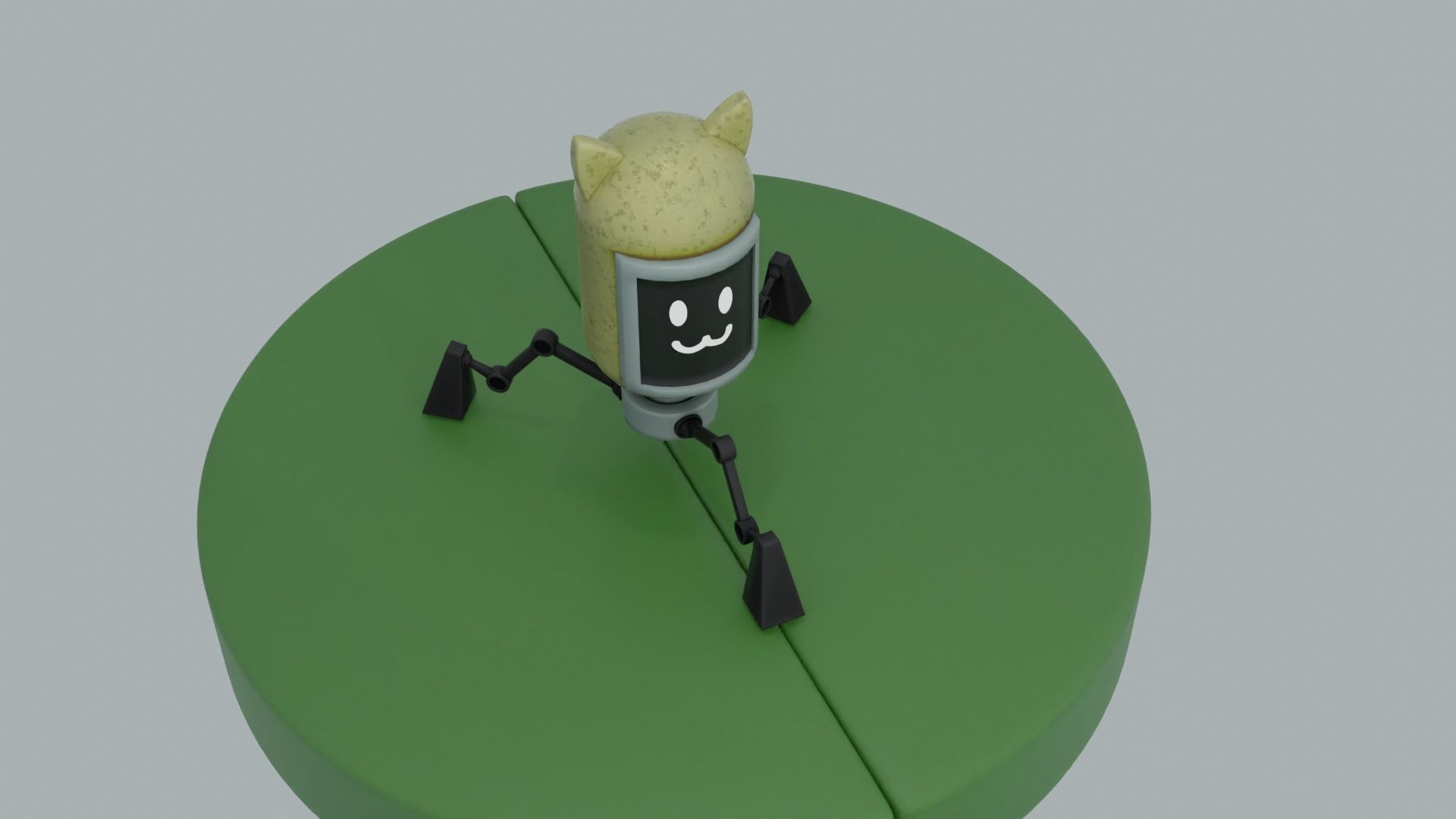 Robo-cat Low-poly 3D model_18