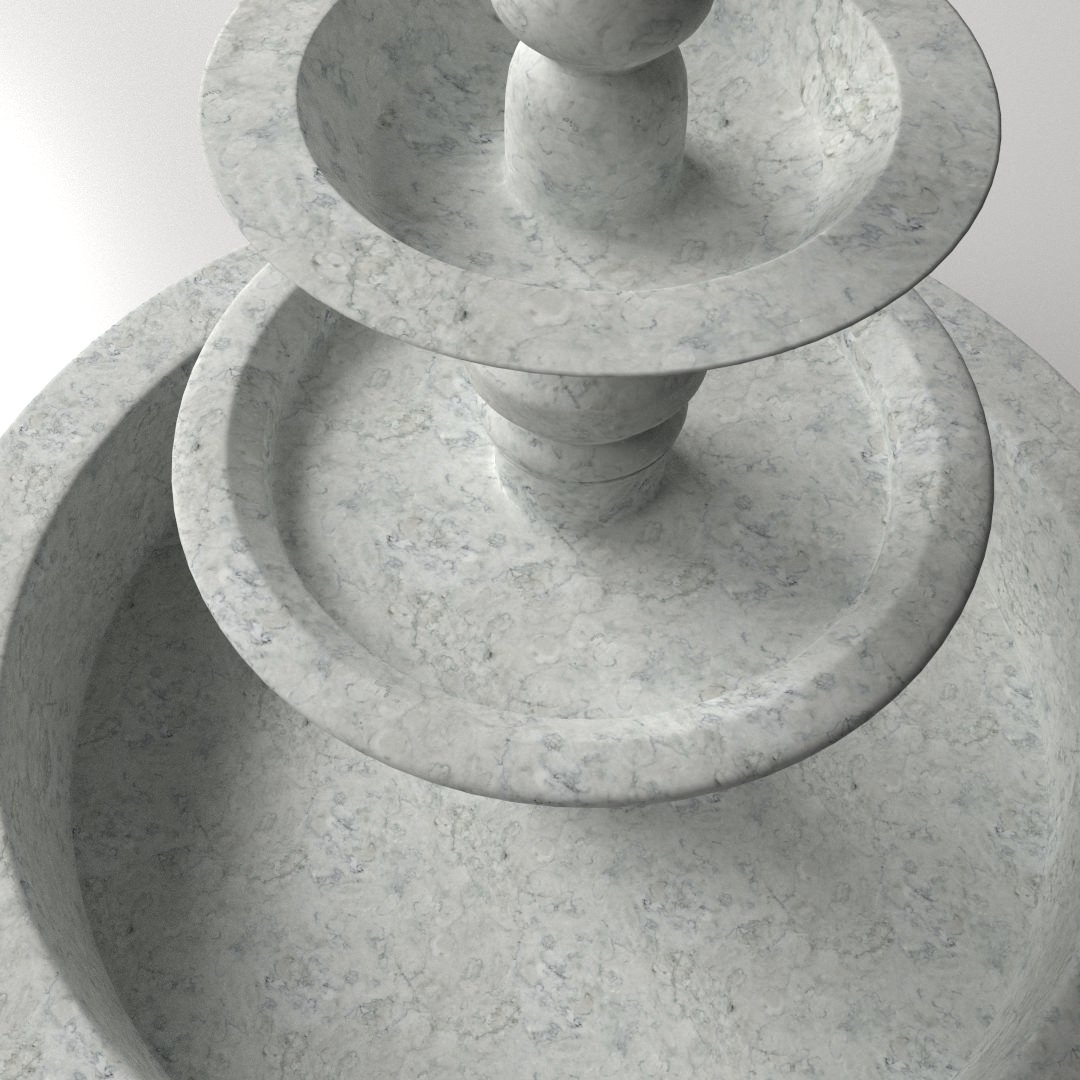 Fountain with three tiers 3D model_1