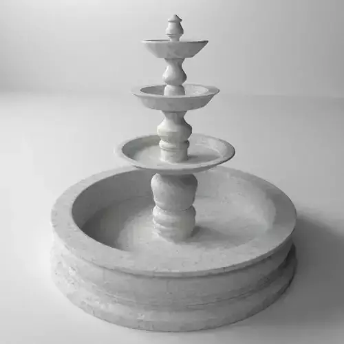 Fountain with three tiers 3D model