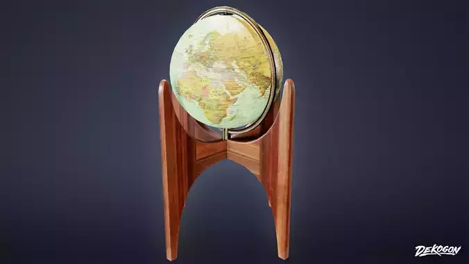 MIDCENTURY - Globe 01 - LOW POLY