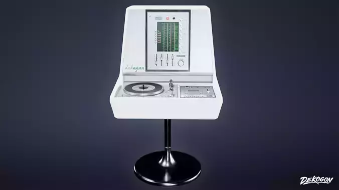 MIDCENTURY - HiFi 01 - LOW POLY Low-poly 3D model