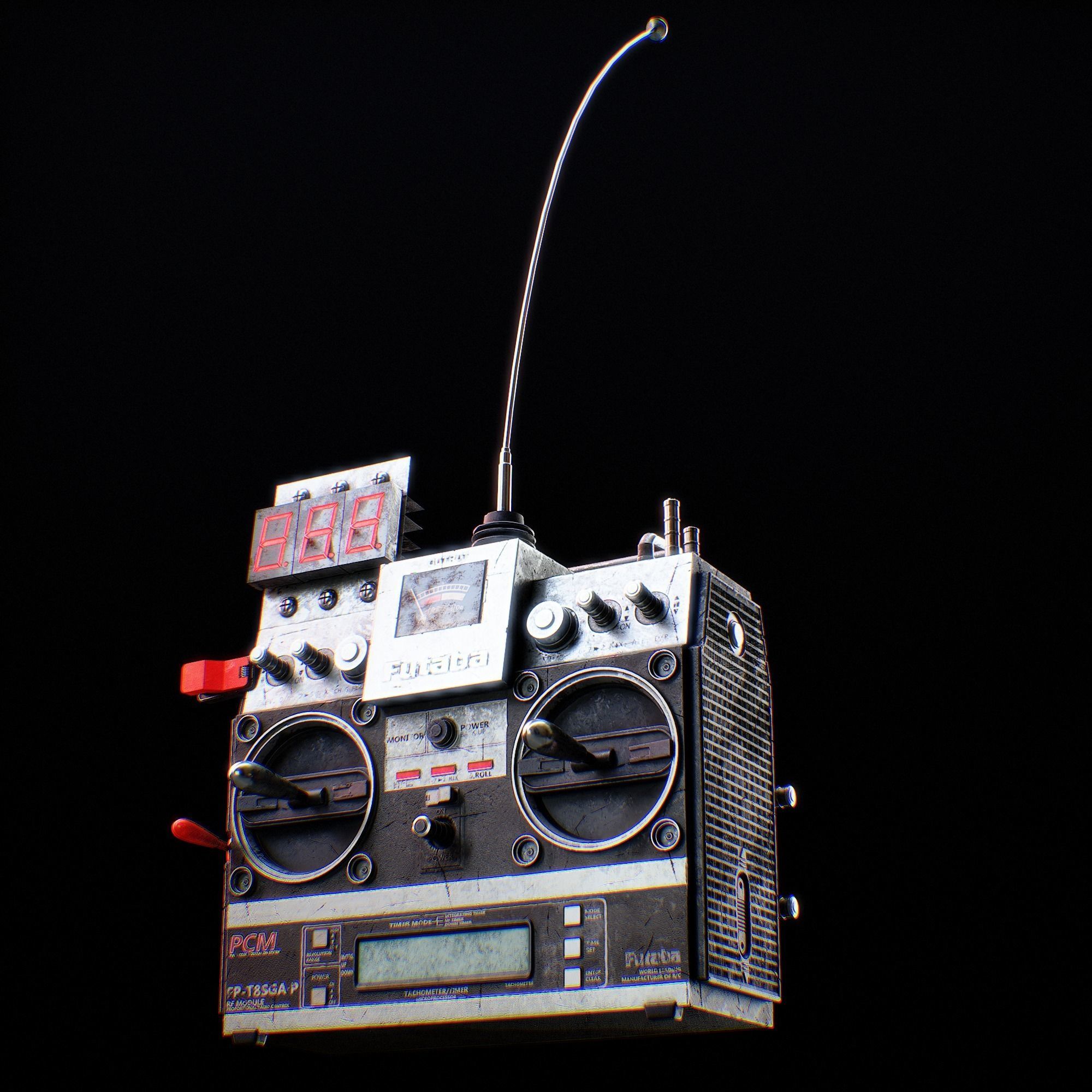 RC Controller - Back to the Future 3D model_8