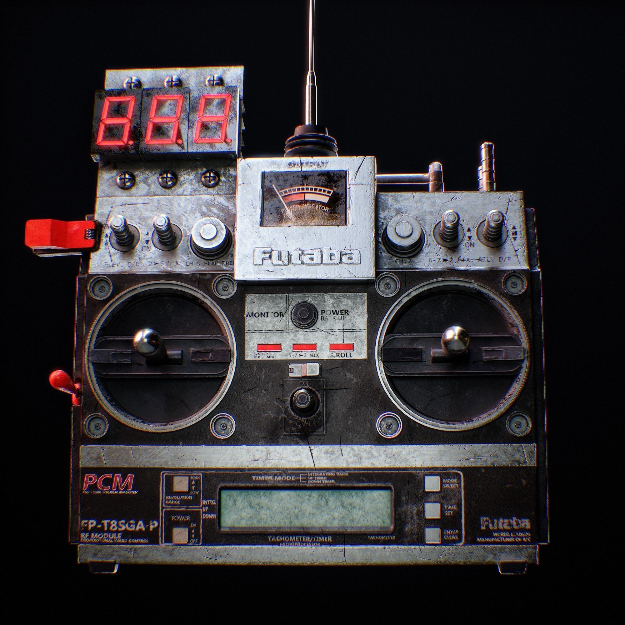 RC Controller - Back to the Future 3D model_4