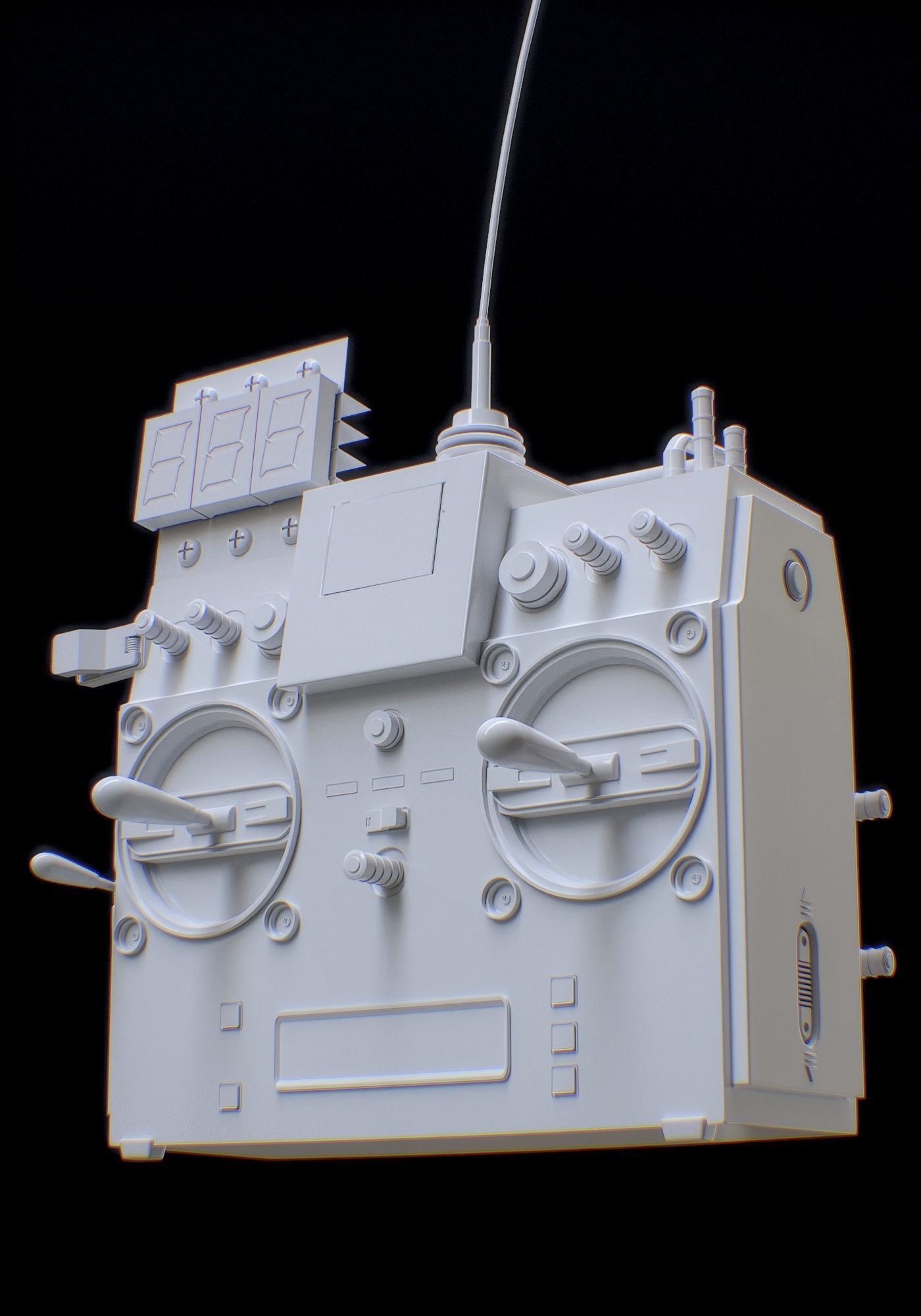 RC Controller - Back to the Future 3D model_9