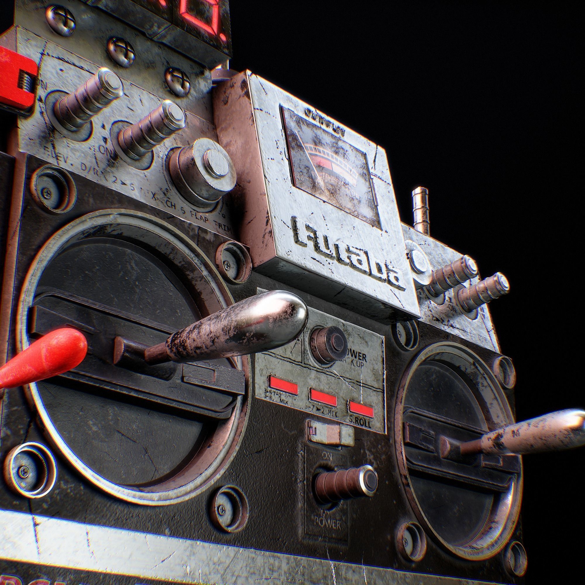 RC Controller - Back to the Future 3D model_5