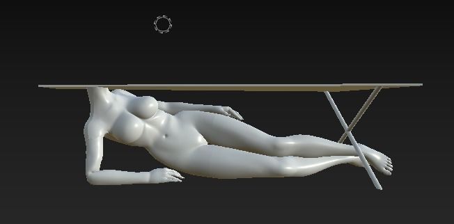 Nude female design living room table 3d model 3D model_1