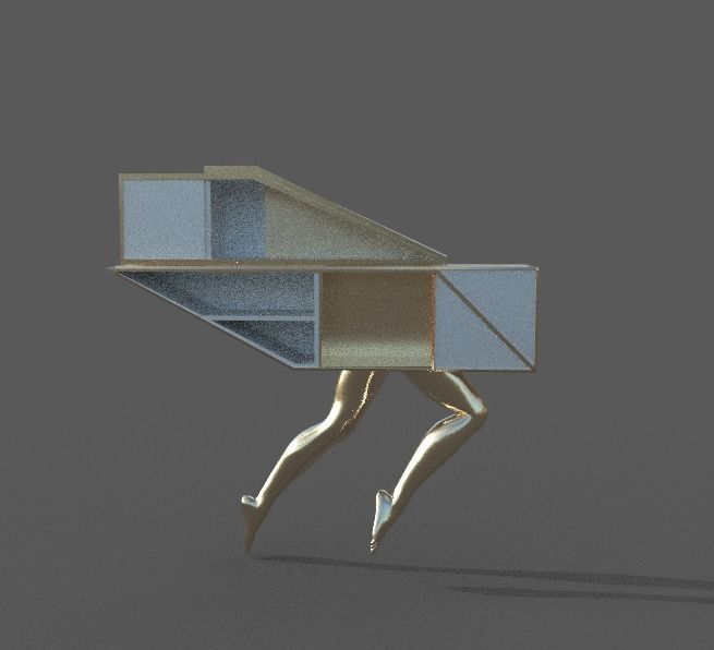 Decorative furniture designer cabinet 3d model 3D model_1