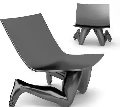 Sitting style human chair 3d model