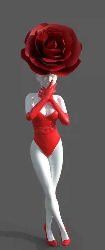 Modern decor lady mannequin 3d model 3D model_0