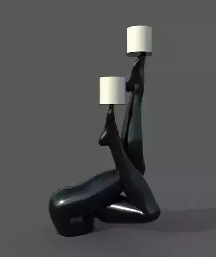 human style candle stand 3d model