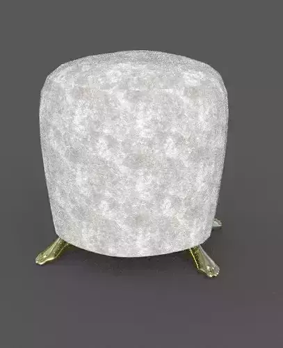 living room flufy chair 3d model