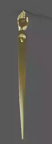 Hand style spoon 3d model