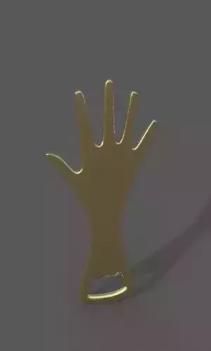 decor golden hand handle 3d model
